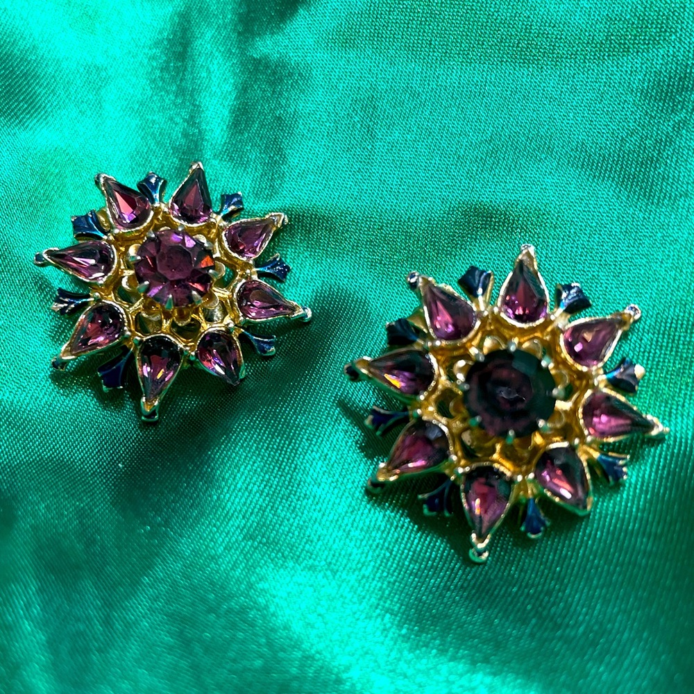 Stunning Amethyst Crystal Earrings